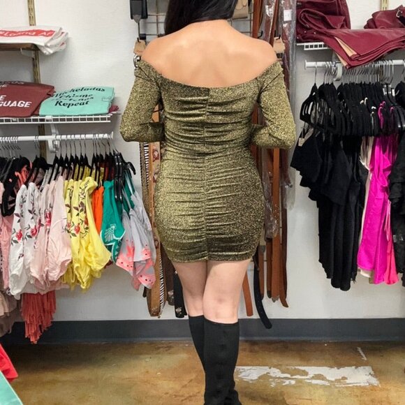 Gold Shimmer Dress - Picture 3 of 7
